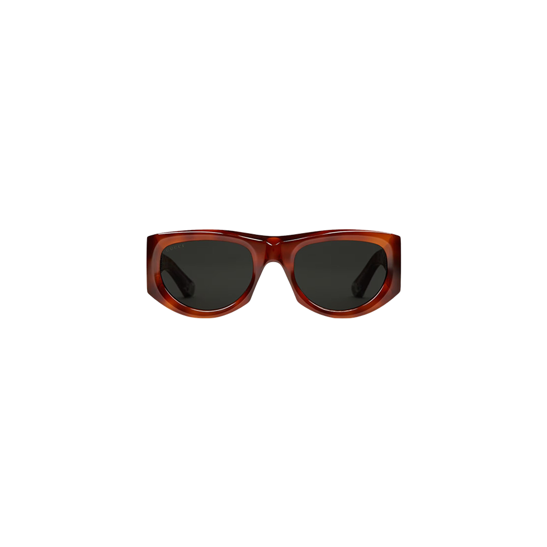 819799-J0740-2312 (W) Gucci Rectangular Frame Sunglasses Brown Tortoiseshell