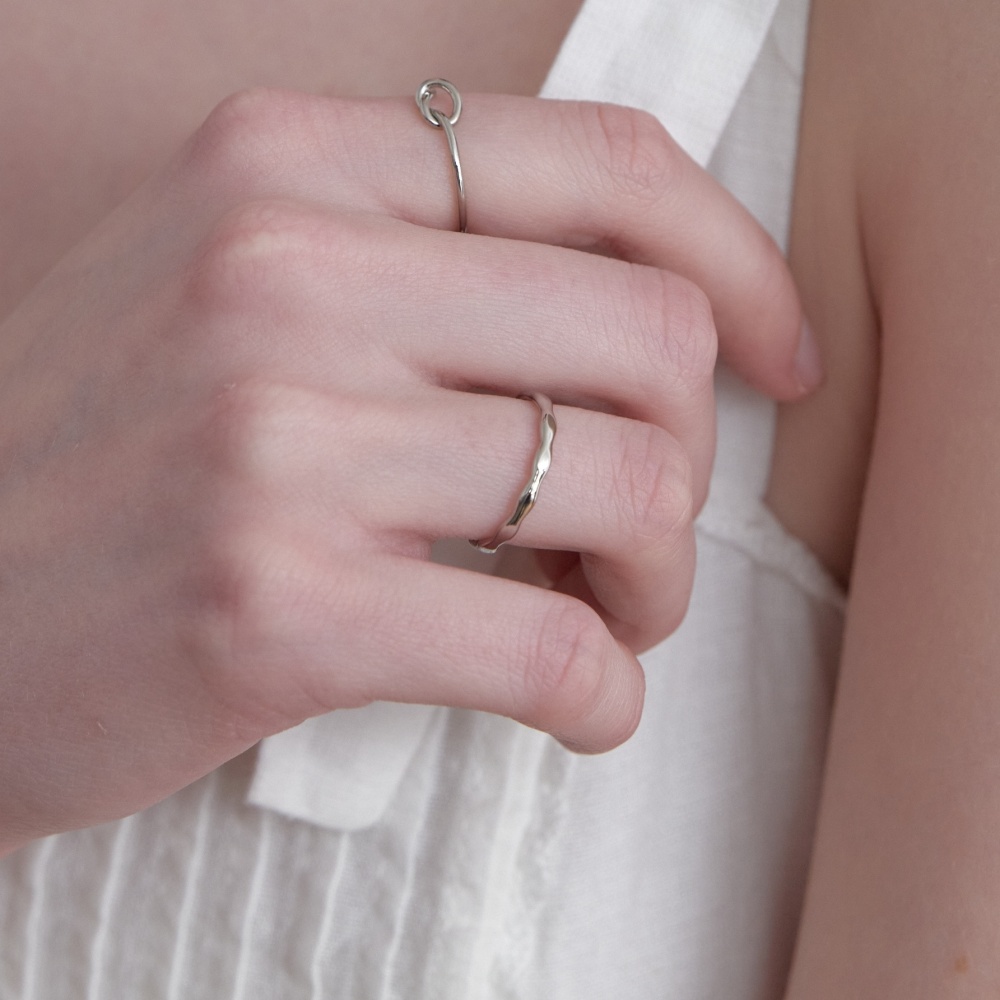 러브미몬스터 슬림 범피 반지 실버(lovememonster Slim Bumpy Ring Silver) - 2