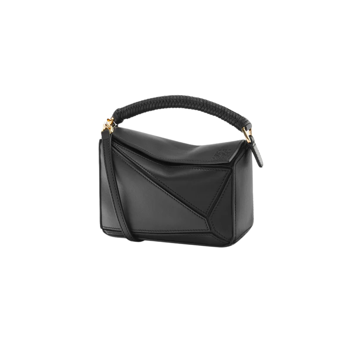 A510U95X86-1100 Loewe Mini Puzzle Bag in Smooth Calfskin Black