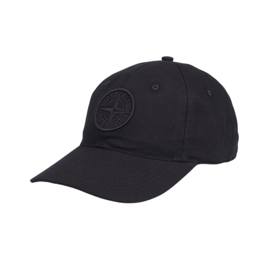 741599468-V0029 Stone Island 99468 Tonal Logo Cap Black - 21SS