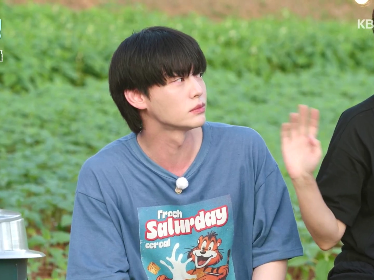 STU Cereal T-shirt Blue 착용 스타일 - 1