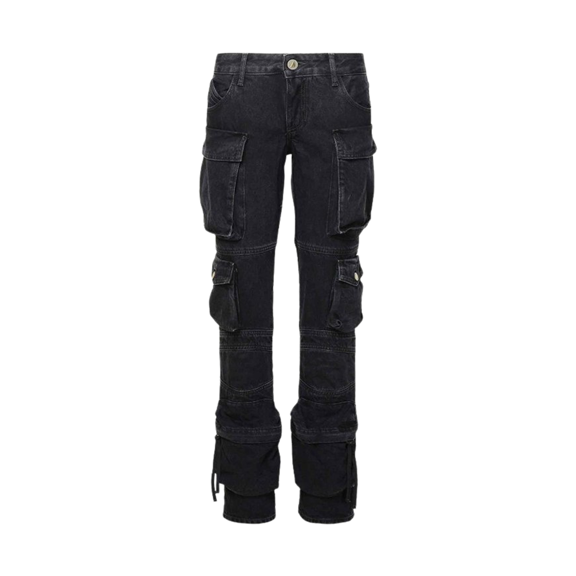 (W) 디 아티코 부츠컷 진 블랙((W) The Attico Bootcut Jeans Black) - 1