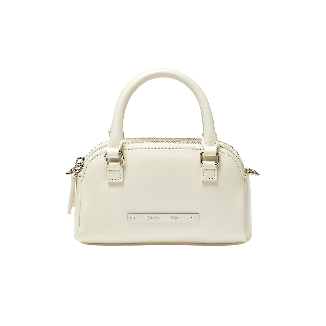 마뗑킴 더블 지퍼 미니 크로스백 화이트(Matin Kim Double Zipper Mini Cross Bag White) - 1