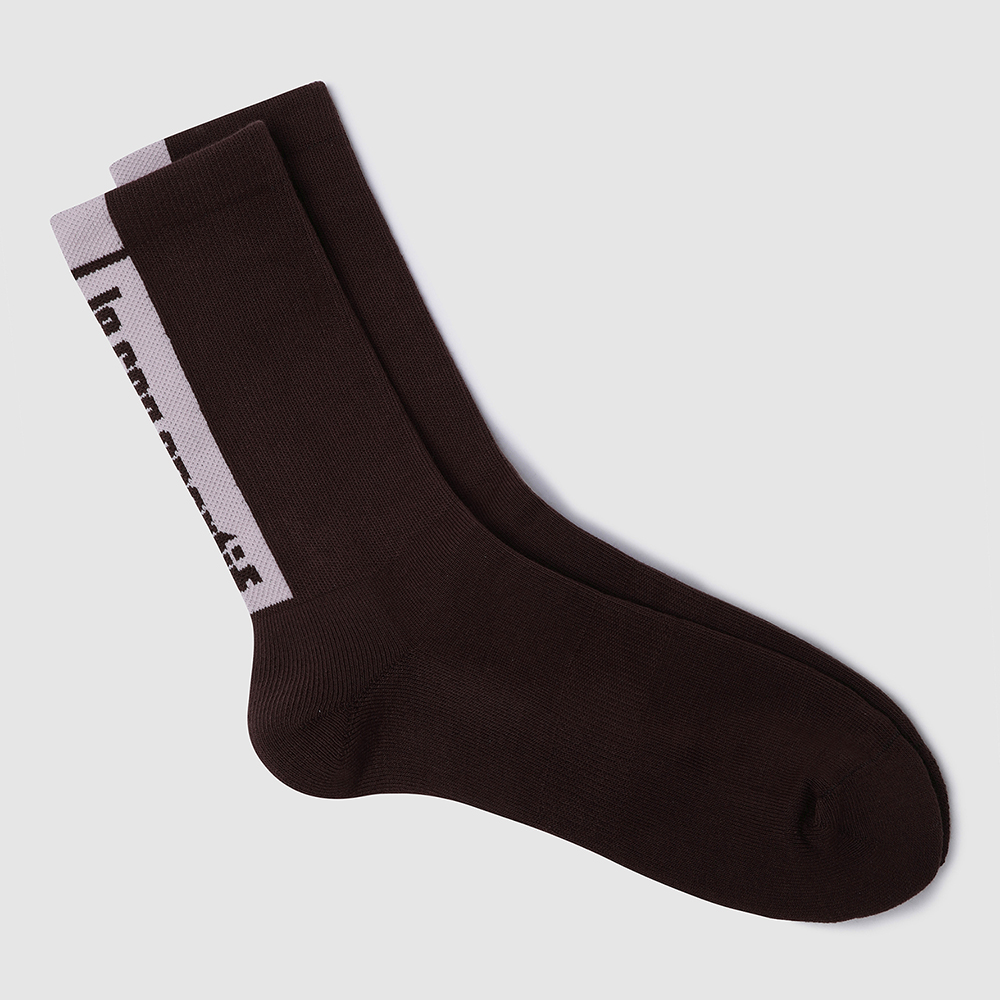 르꼬끄 스포르티브 레터링 하이삭스 - 브라운(QQ323ASC81)(le coq sportif Lettering High Socks Brown) - 2