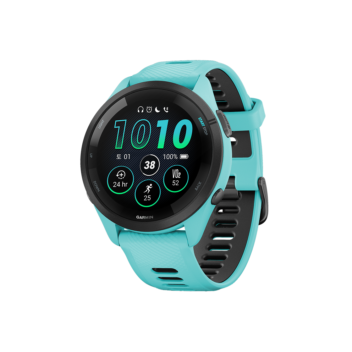 [10% 적립] 가민 포러너 265 뮤직 GPS 스마트워치 아쿠아([10% 적립] Garmin Forerunner 265 Music GPS Aqua (WiFi))