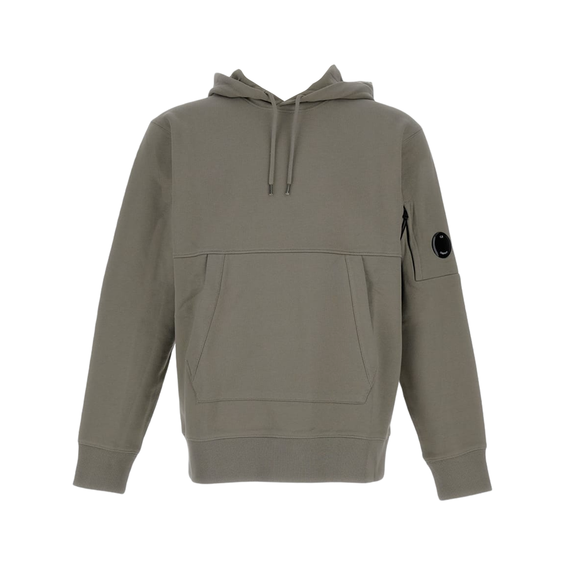19CMSS714A005086W356 C.P. Company Diagonal Raised Fleece Hooded Fungi Grey - 25FW