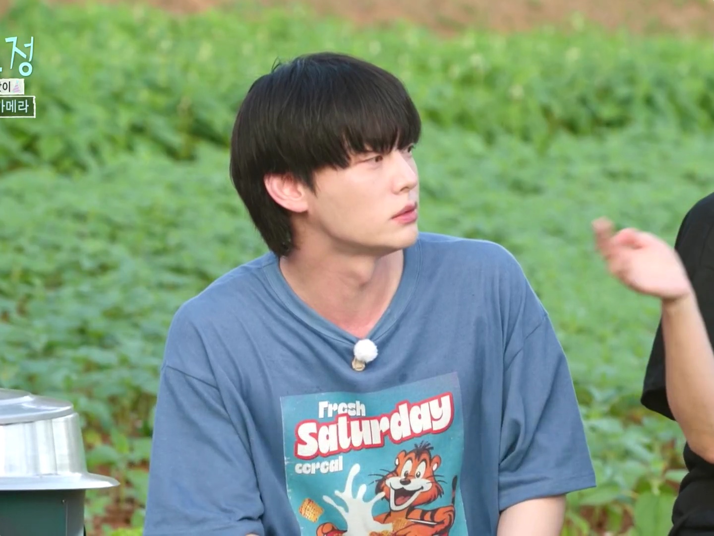 STU Cereal T-shirt Blue 착용 스타일 - 2