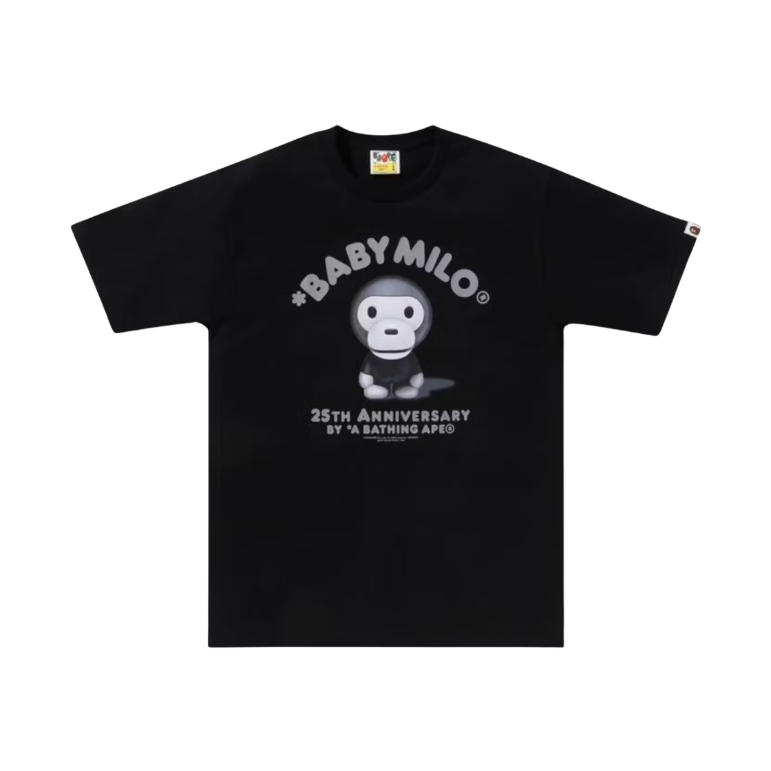 베이프 베이비 마일로 25주년 포토 티셔츠 블랙(BAPE Baby Milo 25th Anniversary Photo T-Shirt Black) - 1