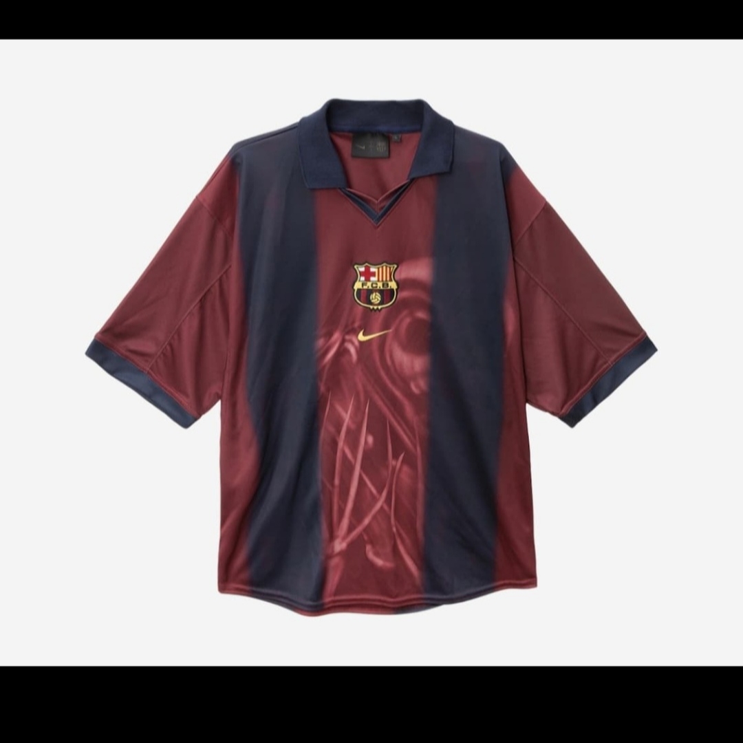 Nike FC Barcelona x Travis Scott Retro 2000/01 Home Skeleton Jersey Multicolor (Non Marking Ver.) 착용 스타일