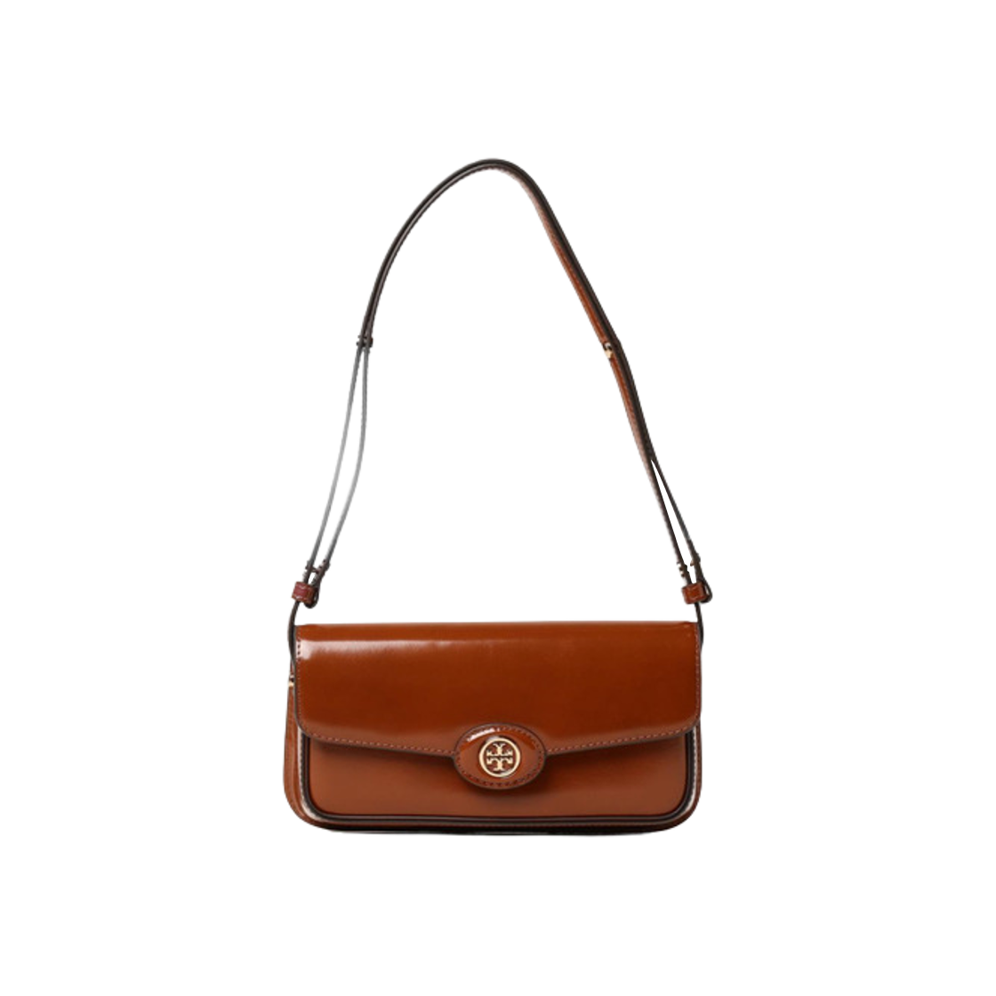 161831-223 Tory Burch Robinson Shoulder Bag Dark Sienna