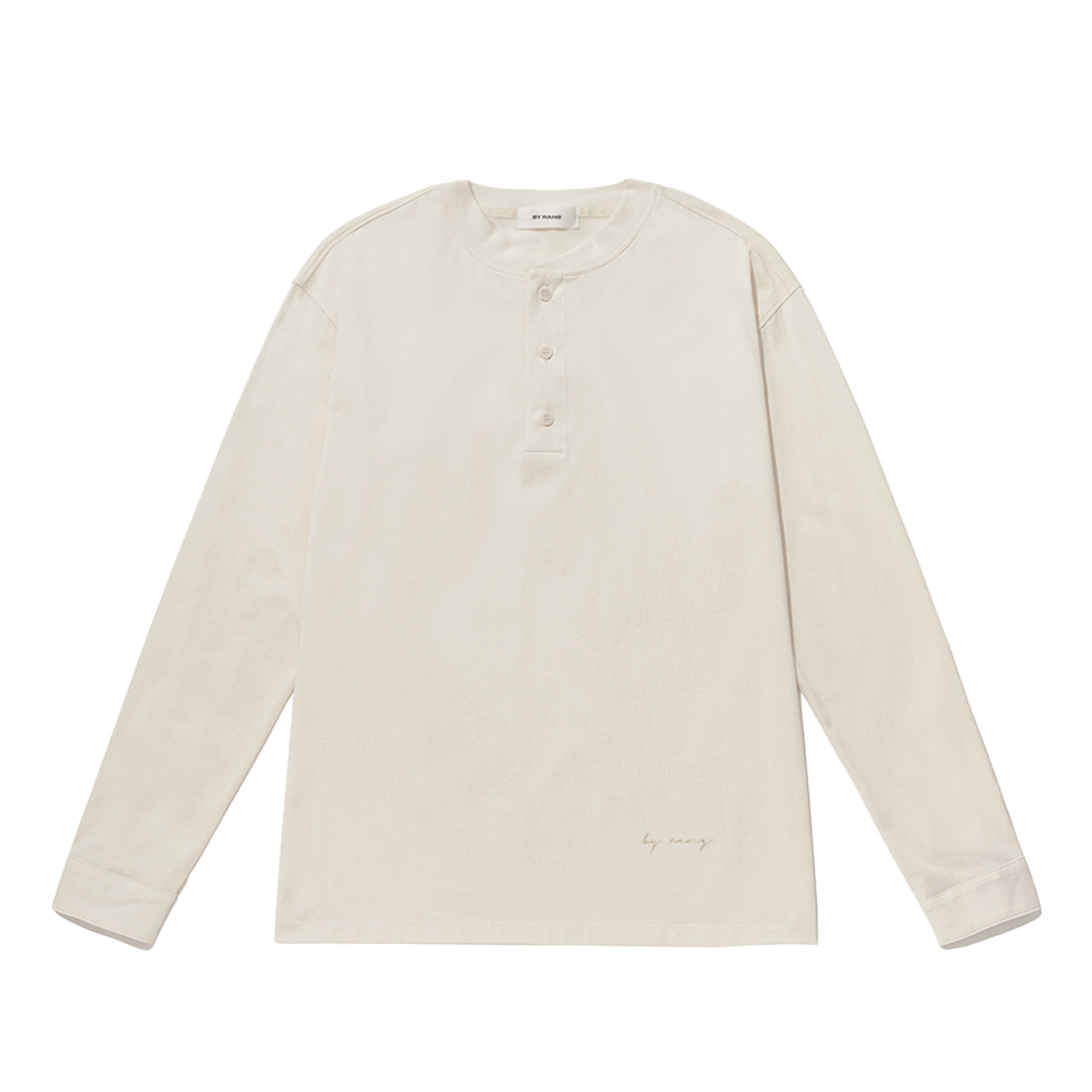 바이랑 CLS 헨리 티셔츠 - 크림(BY RANG CLS Henley T Shirt - Cream)