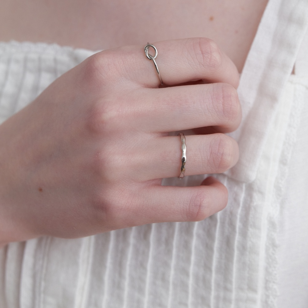 러브미몬스터 슬림 범피 반지 실버(lovememonster Slim Bumpy Ring Silver) - 3
