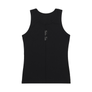 (W) Matin Kim Pintuck Sleeveless Top Black