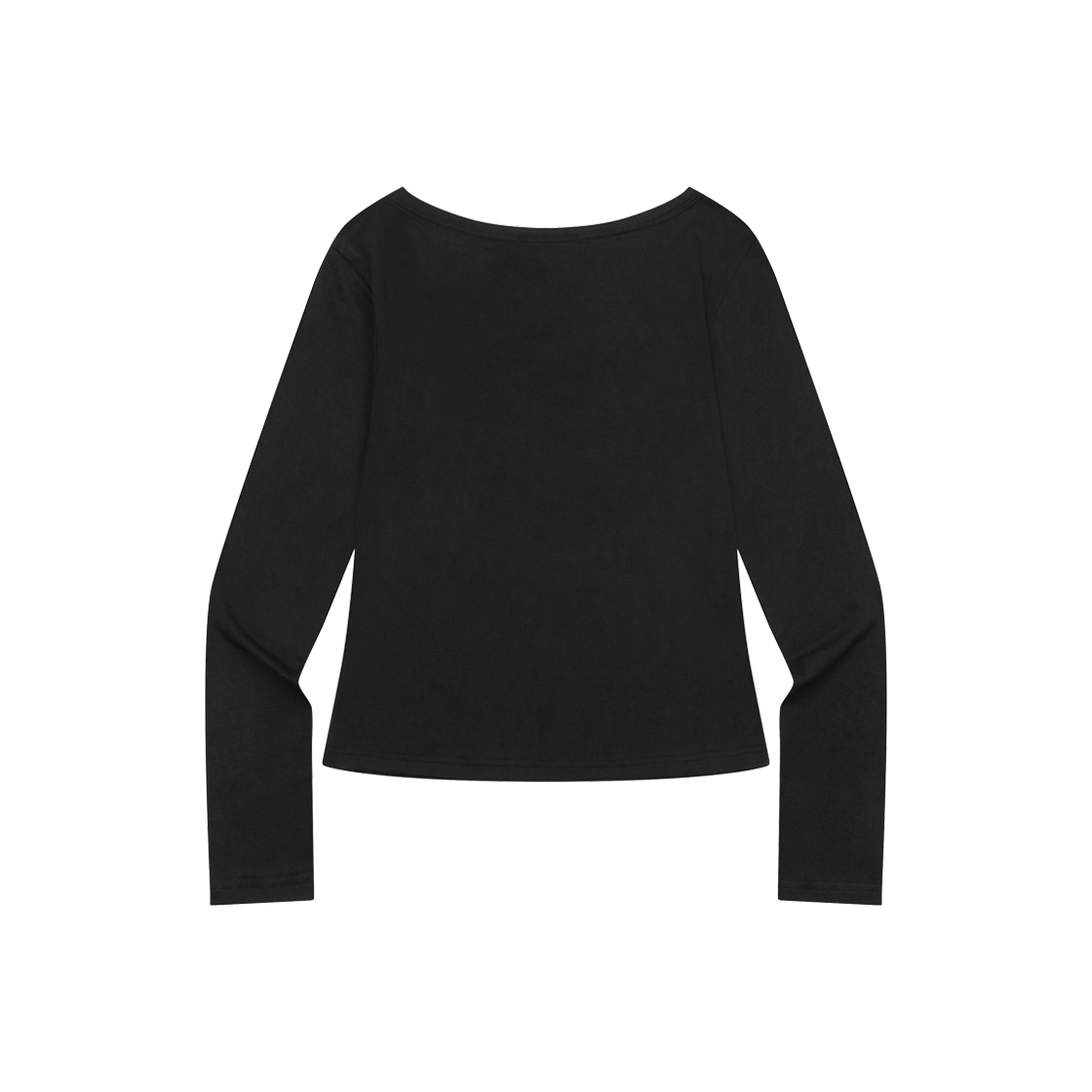 무센트 타이퍼 레터링 유넥 롱 슬리브 티  블랙(MUCENT Typer Lettering U-Neck Black) - 2
