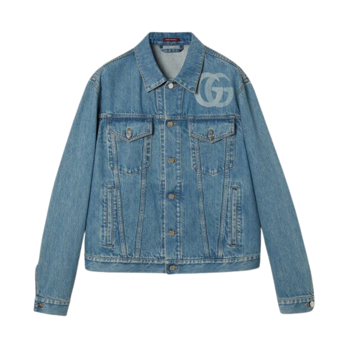 구찌 레이저드 더블 G 데님 자켓 블루(Gucci Lasered Double G Denim Jacket Blue)