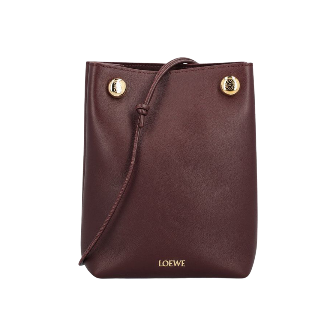 CANBSPPX01-7240 Loewe Smooth Calfskin Pebble Pouch Dark Burgundy