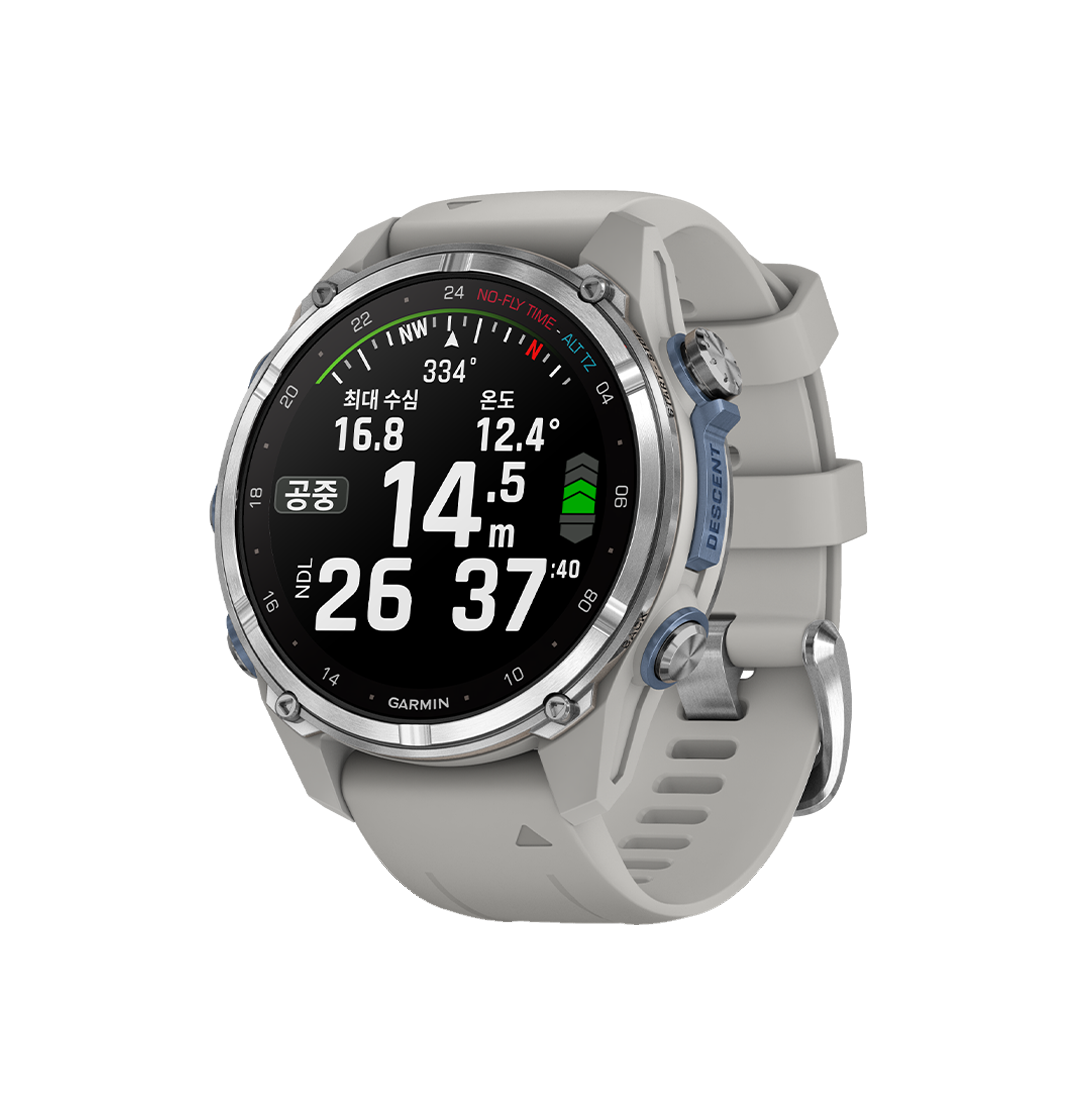 0100285703 Garmin Descent Mk3 43mm Dive Computer Passivated Steel Fog Gray