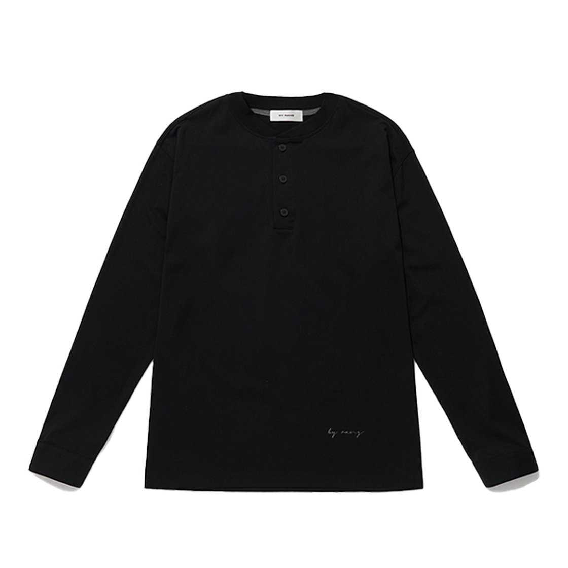 바이랑 CLS 헨리 티셔츠 - 블랙(BY RANG CLS Henley T Shirt - Black)