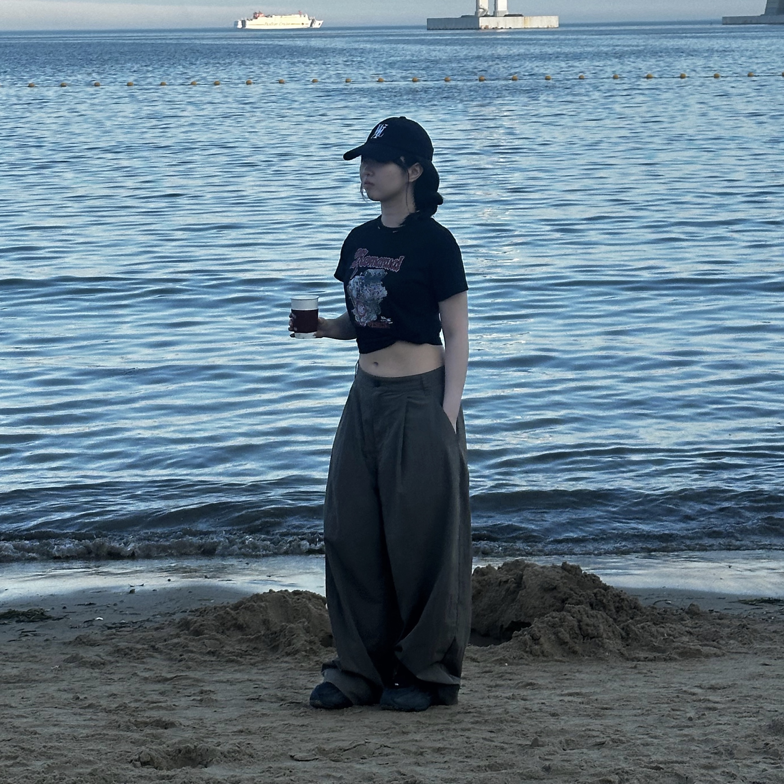 NOMANUAL NM Engine T-Shirt Black, (W) Adidas Ozgaia Core Black 착용 스타일 - 1