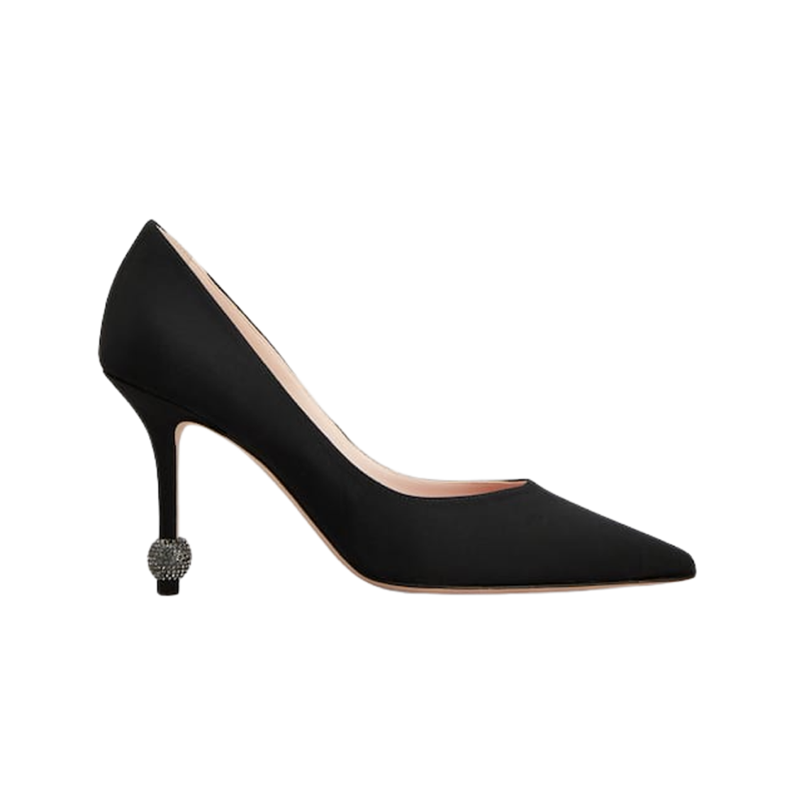 (W) 로저 비비에 그로그랭 주얼 힐 펌프스 블랙((W) Roger Vivier Grosgrain Jewel Heel Pumps Black)