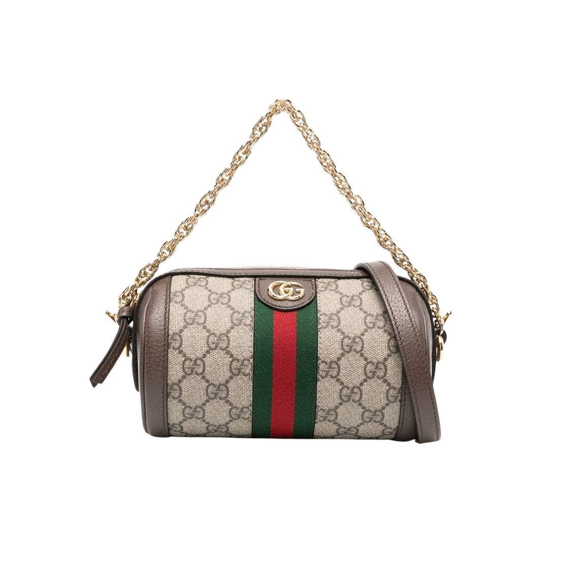 구찌 오피디아 미니 숄더백 베이지 다크 브라운(Gucci Ophidia Mini Shoulder Bag Beige Dark Brown) - 1
