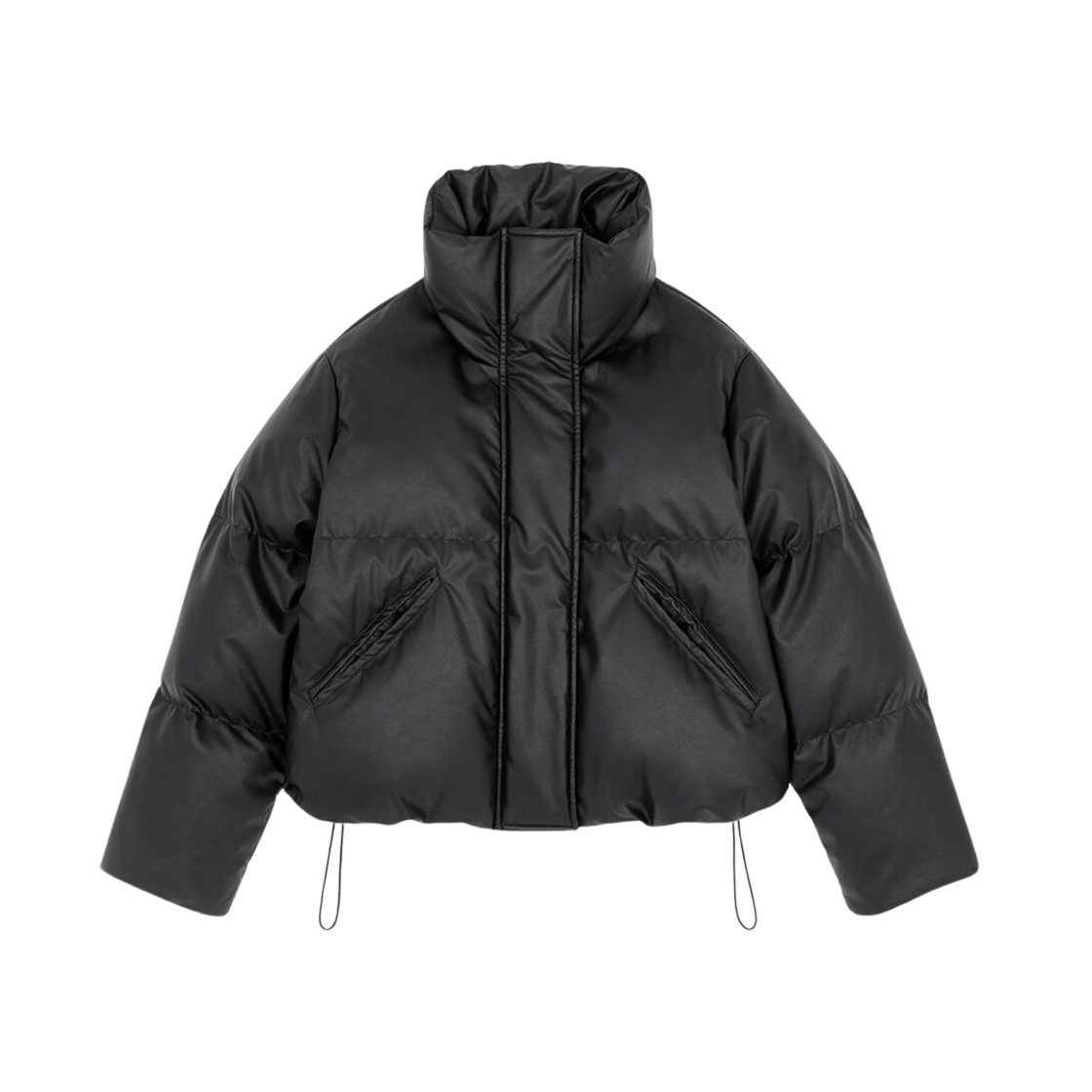 S52AM0338S53057900 (W) MM6 Maison Margiela Viscose Padded Jacket Black