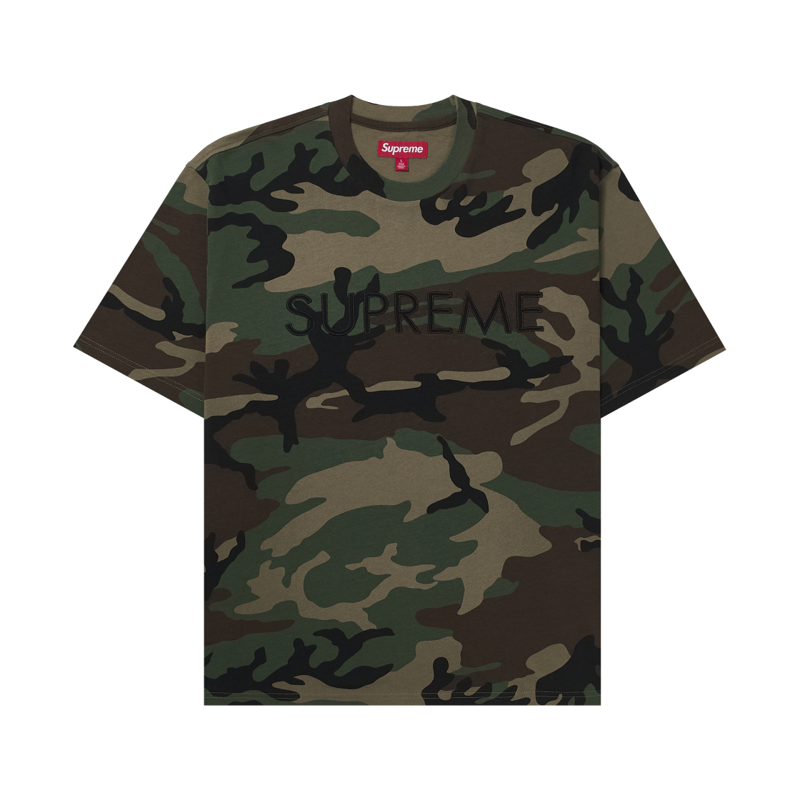 슈프림 캐피탈 숏슬리브 탑 우드랜드 카모 - 25SS(Supreme Capital S/S Top Woodland Camo - 25SS)