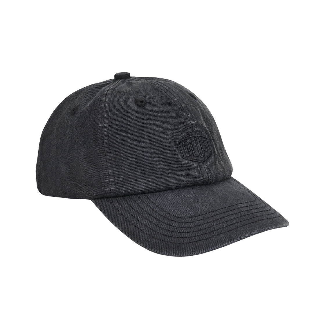 데우스 엑스 마키나 쉴드 가먼트 다이드 대드 캡 블랙(Deus Ex Machina Shield Garment Dyed Dad Cap Black)