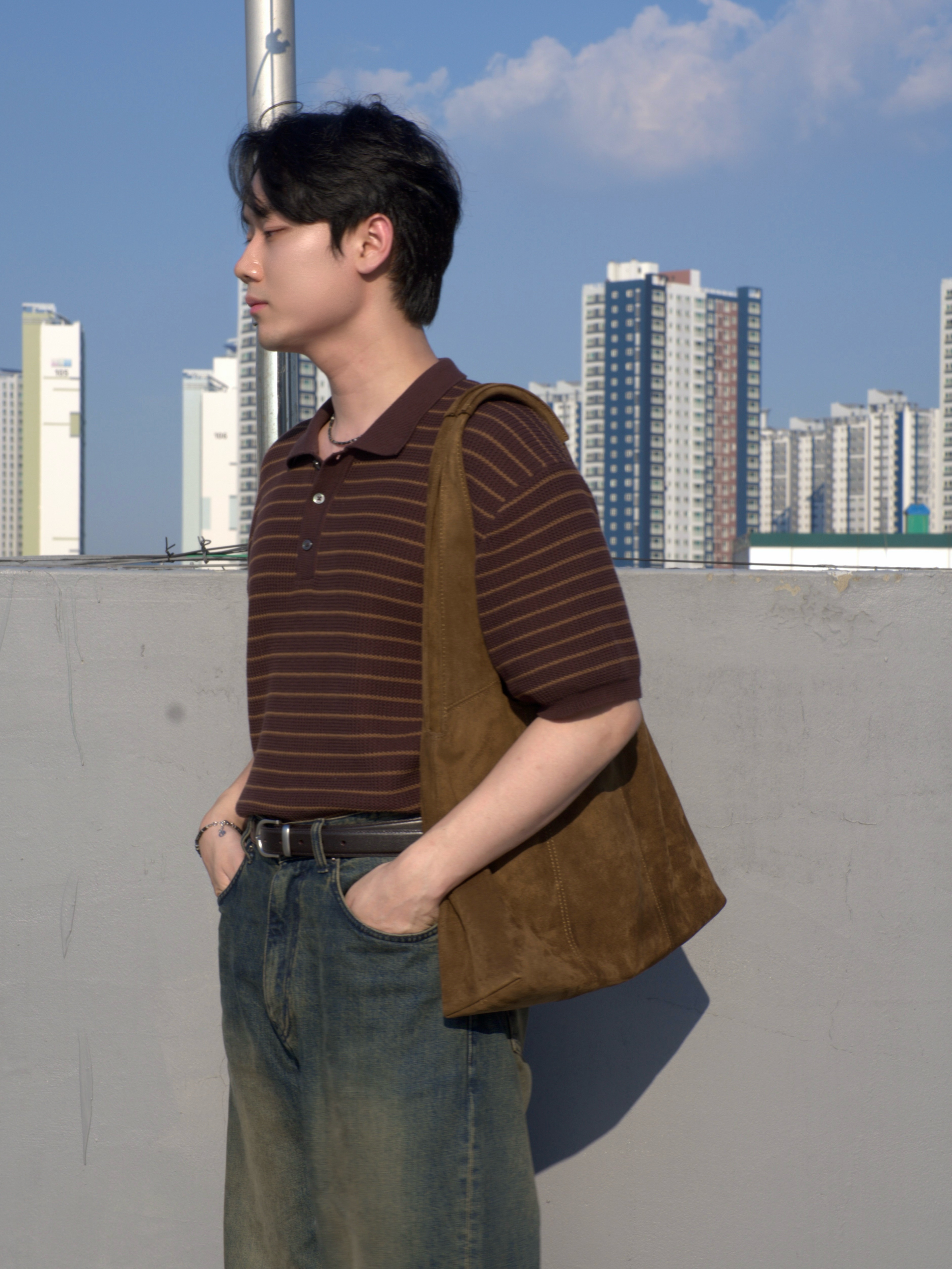 New Balance 991 Made in UK Earth French Roast 착용 스타일 - 5