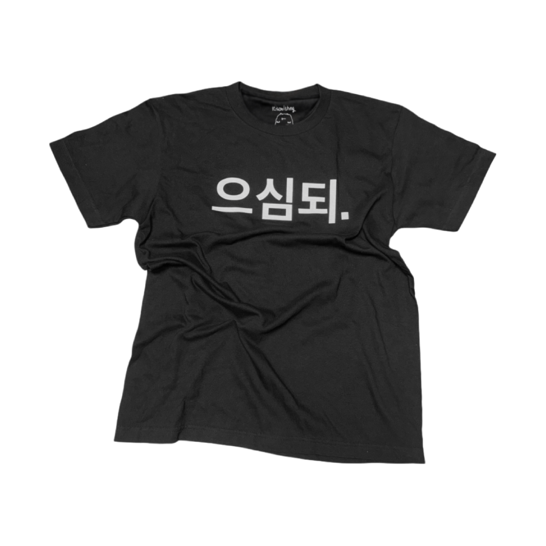 잇츠쿨띵 으심되 티셔츠 블랙(itiscoolthing Eusimdoe T-Shirt Black)