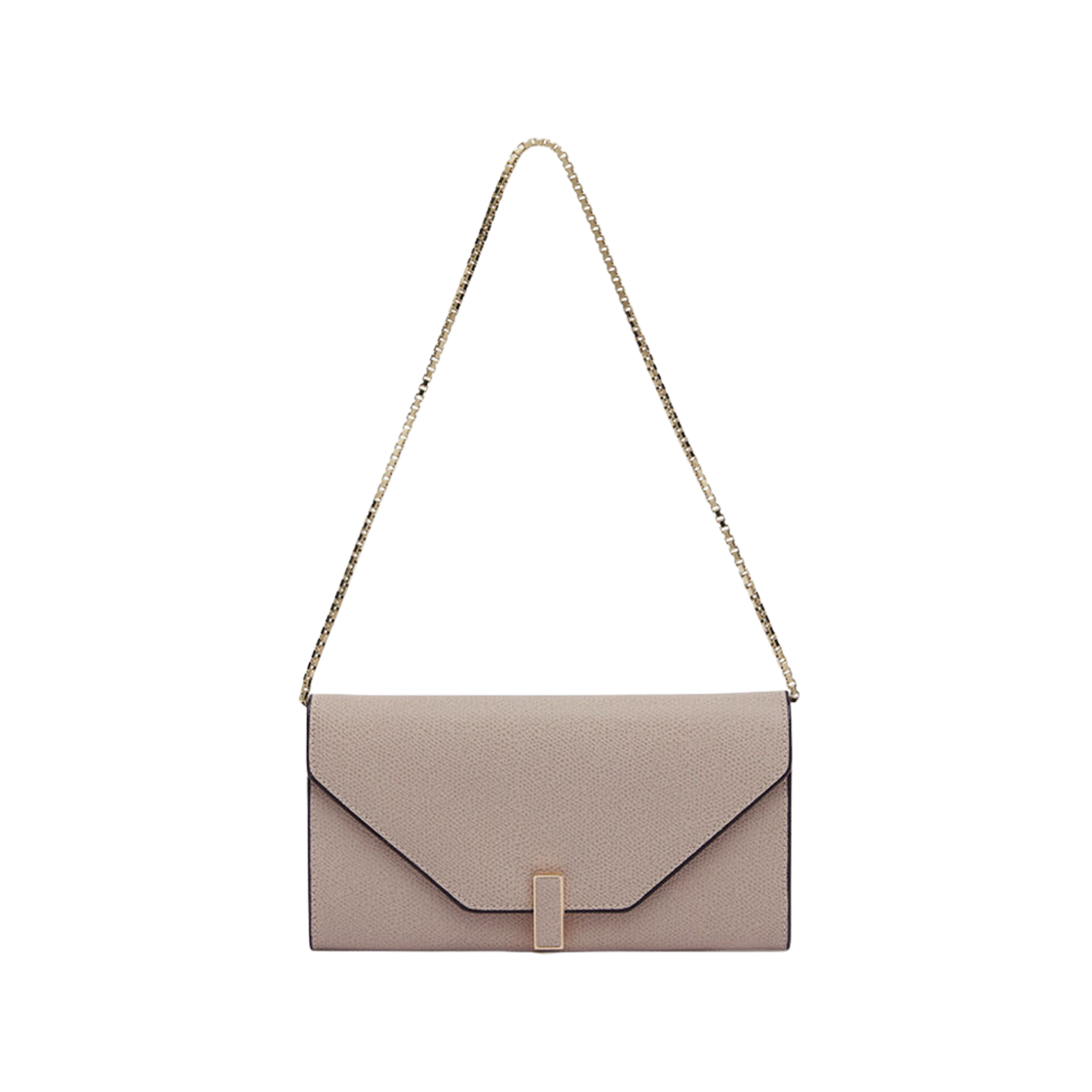 SGES0009028LOCPL99PD Valextra Iside Continental Chain Purse Nude Pink