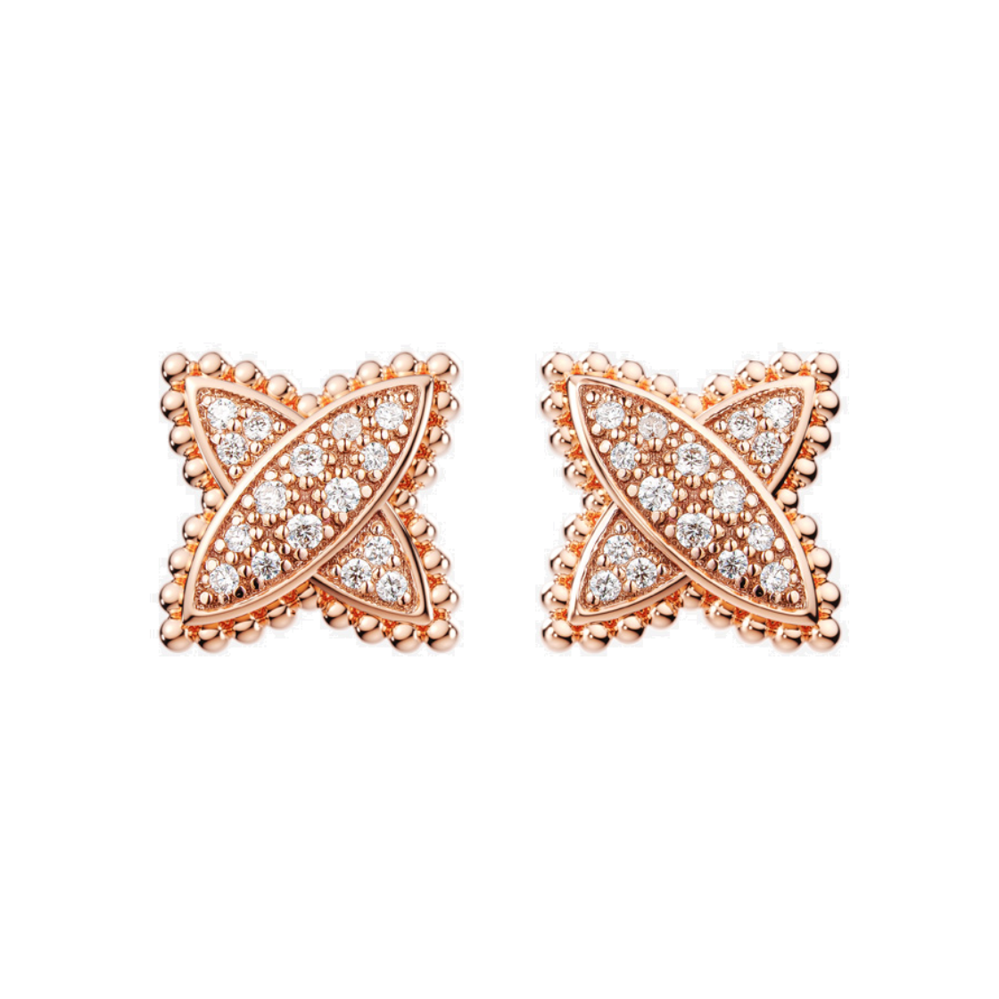 미꼬 온라인 단독 베스티 에뚜알 M 다이아몬드 이어링 핑크 골드(Miko Online Exclusive Vasty Etoile M Diamond Earrings Pink Gold)