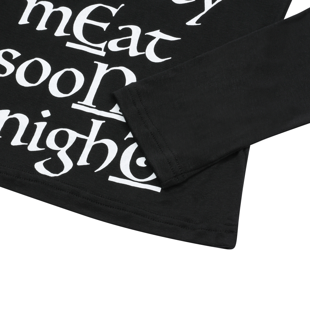 무센트 타이퍼 레터링 유넥 롱 슬리브 티  블랙(MUCENT Typer Lettering U-Neck Black) - 4