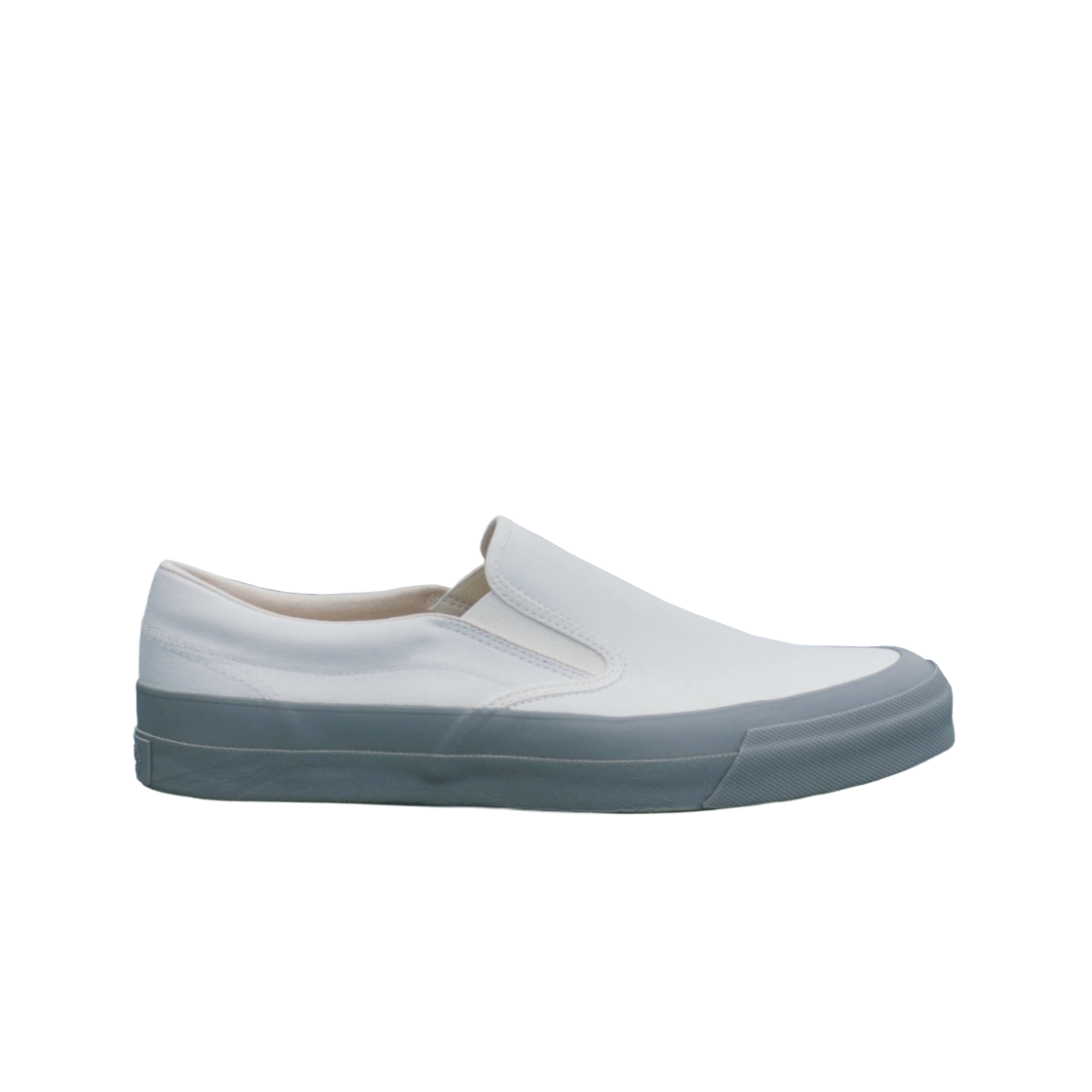 (W) 아사히 슈즈 데크 슬립온 L010 화이트 그레이((W) Asahi Shoes Deck Slip-On L010 White Gray)