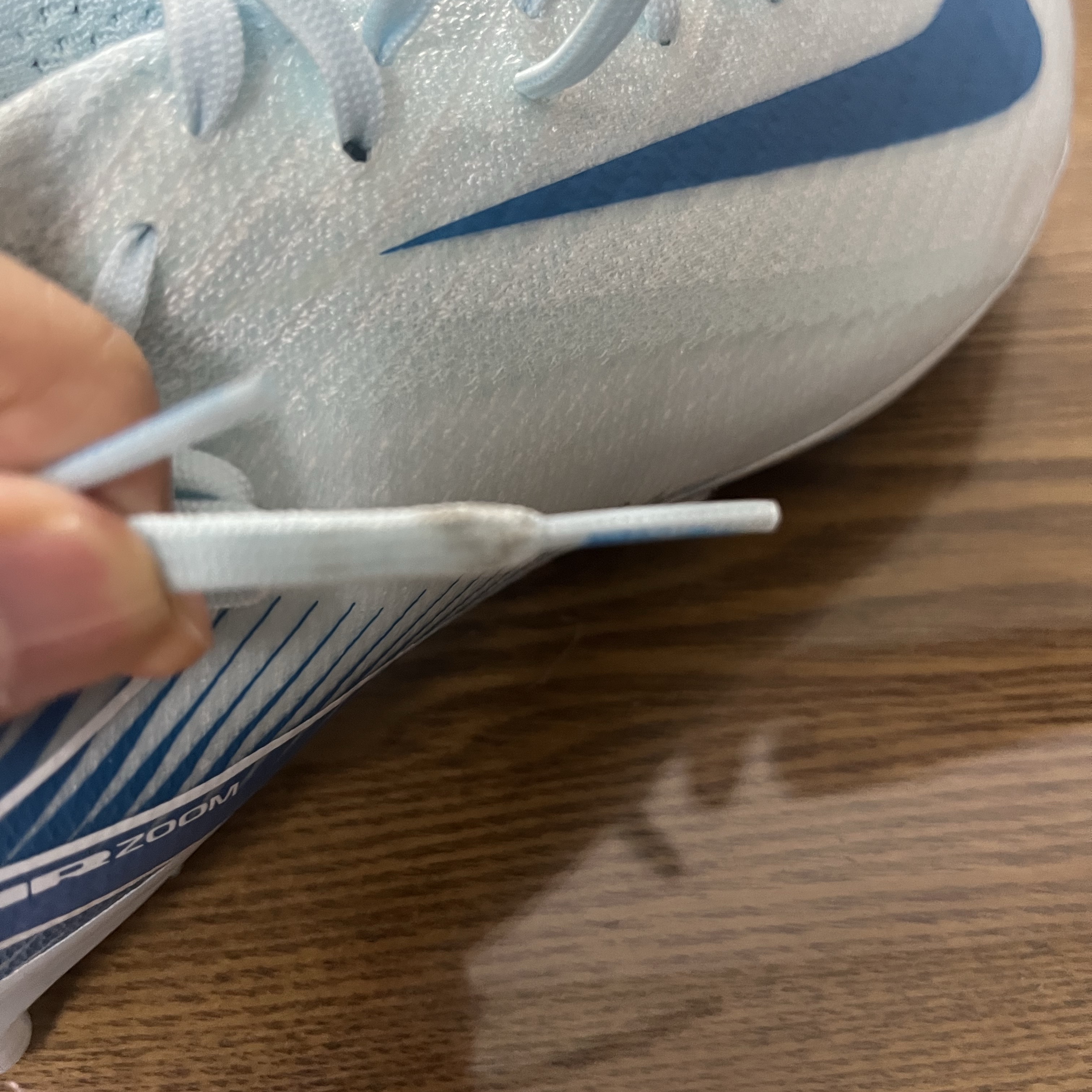 Nike Zoom Mercurial Vapor 16 Elite AG Pro Glacier Blue Blue Orbit 착용 스타일