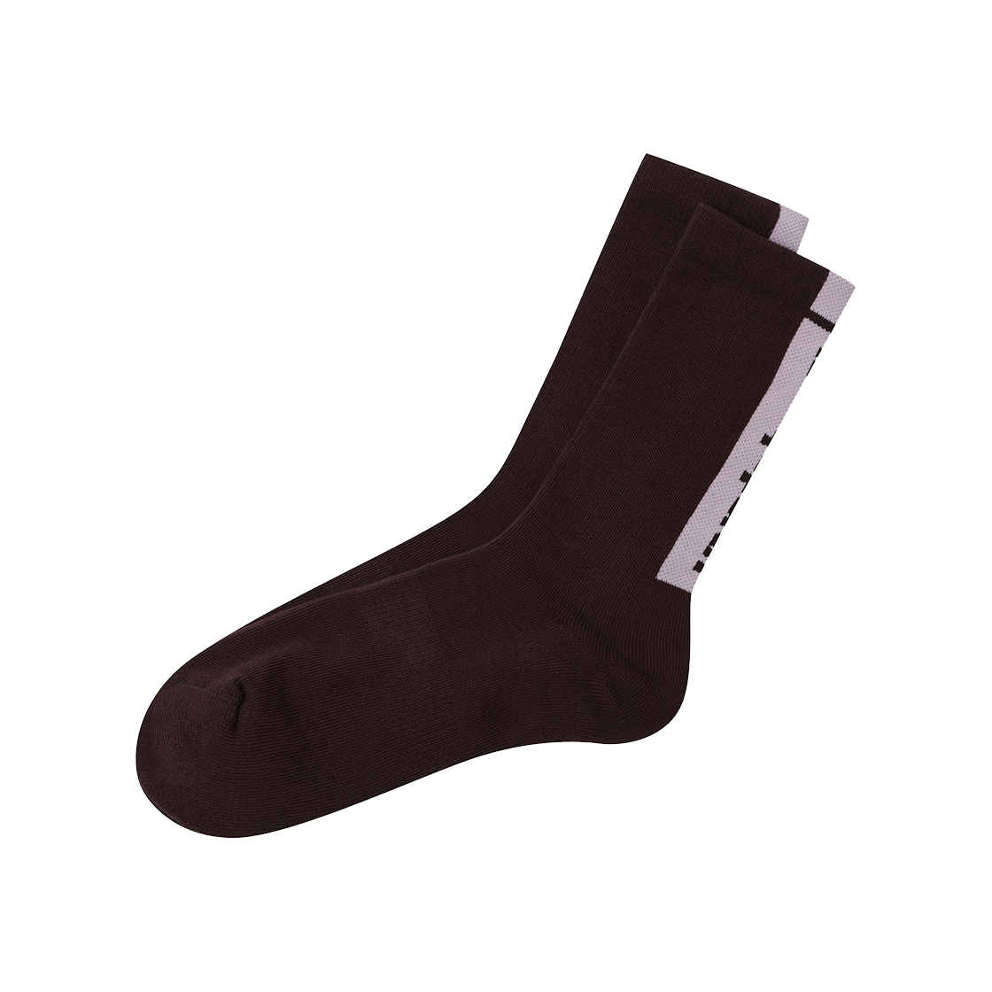 QQ323ASC81_BRW0 le coq sportif Lettering High Socks Brown