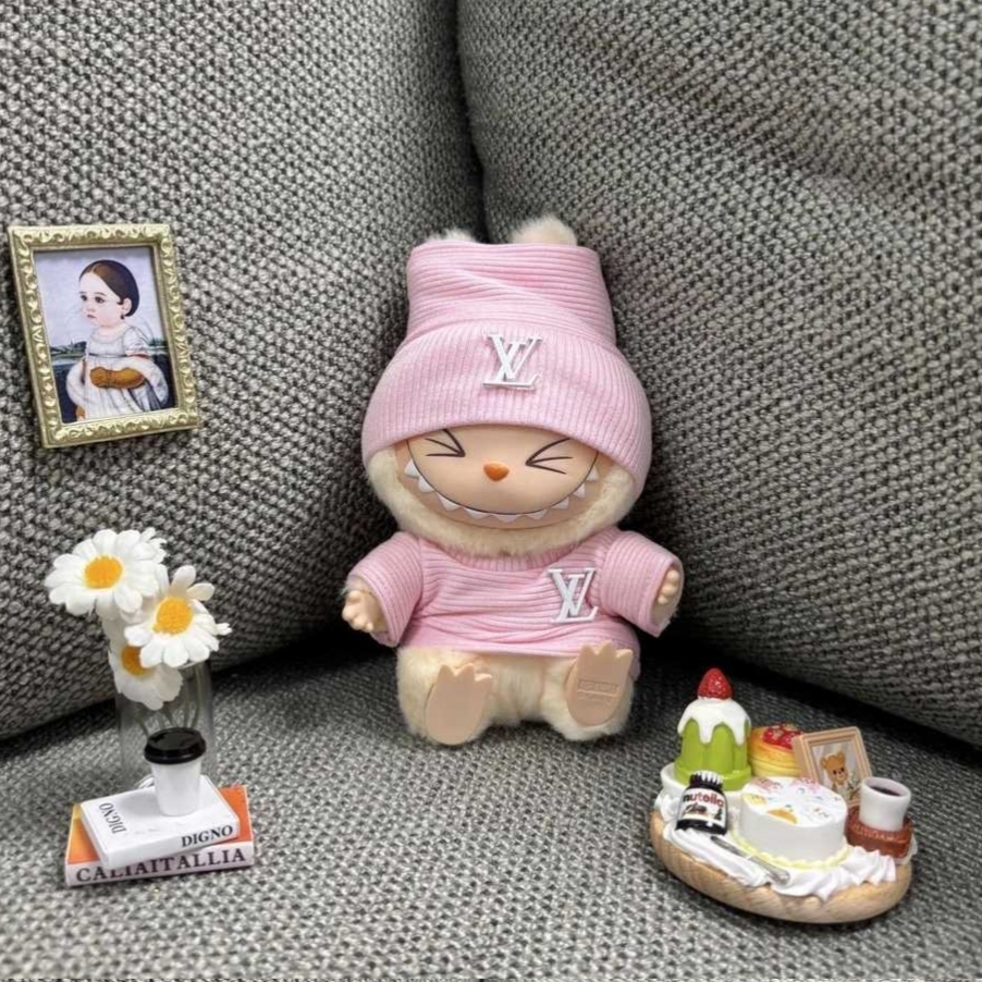 Pop Mart Labubu Let's Play Together Doll Series Hehe Keyring (Opened Case) 착용 스타일 - 1