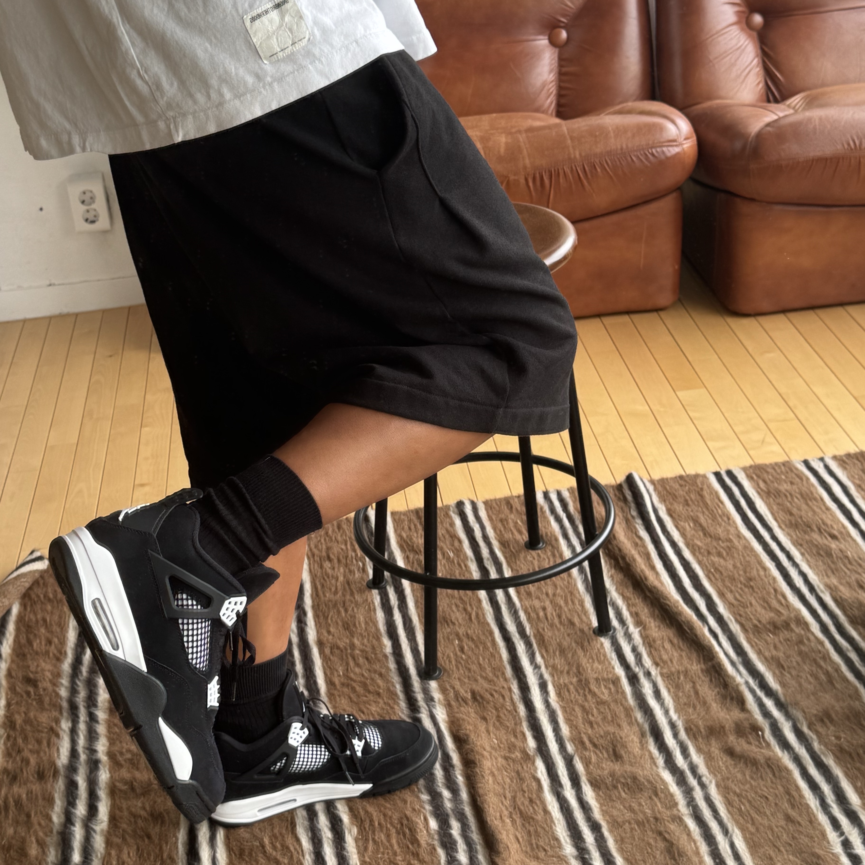 Jordan 4 Retro White Thunder 착용 스타일 - 3