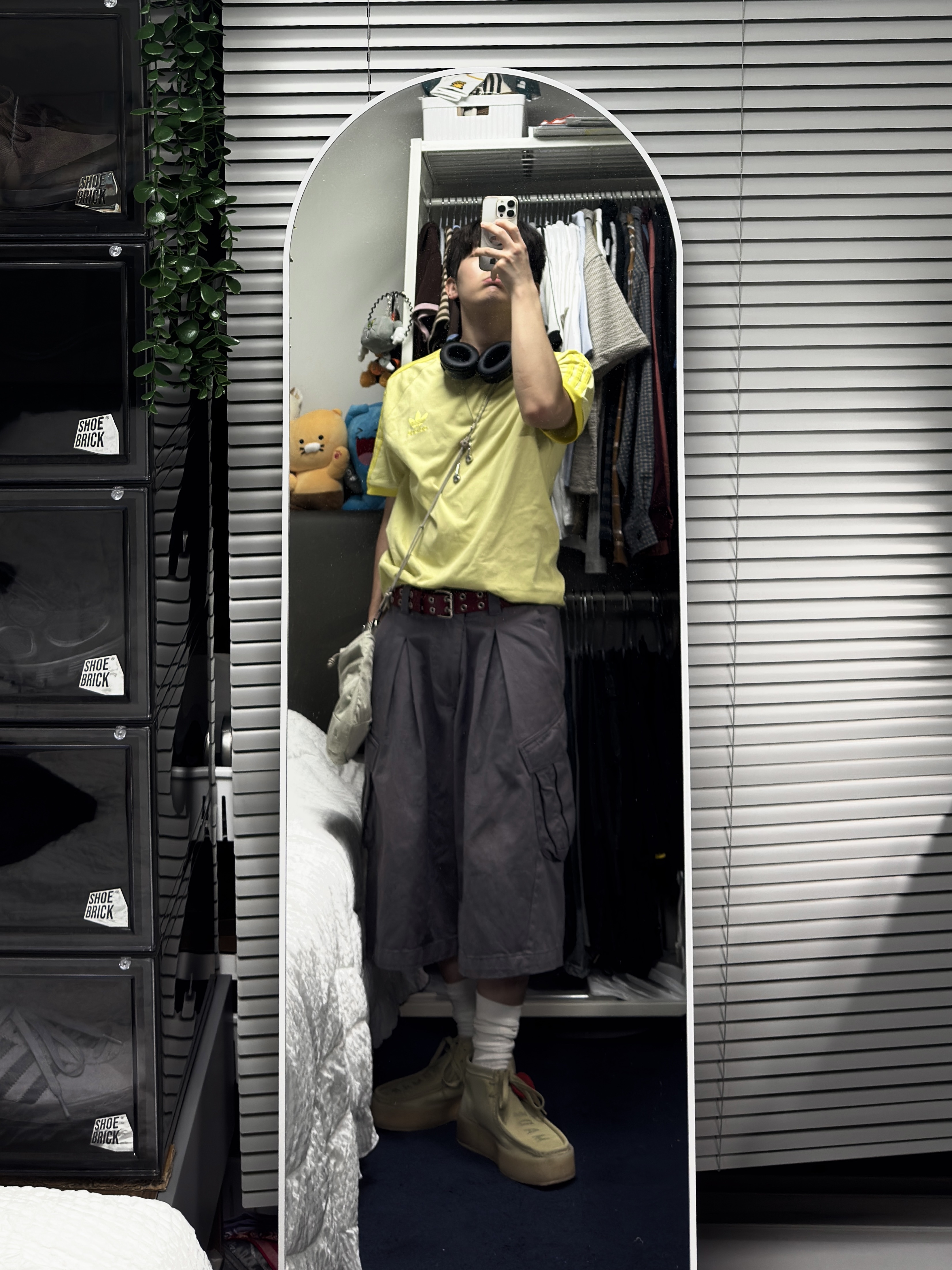 BOSE QC Triple Black (Korean Ver.), Sansan Gear Capri Pants Purple Grey - 25SS 착용 스타일 - 1
