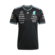 Mercedes AMG Petronas x Adidas Formula One 2025 Team Authentic Driver Jersey Black White - US Sizing