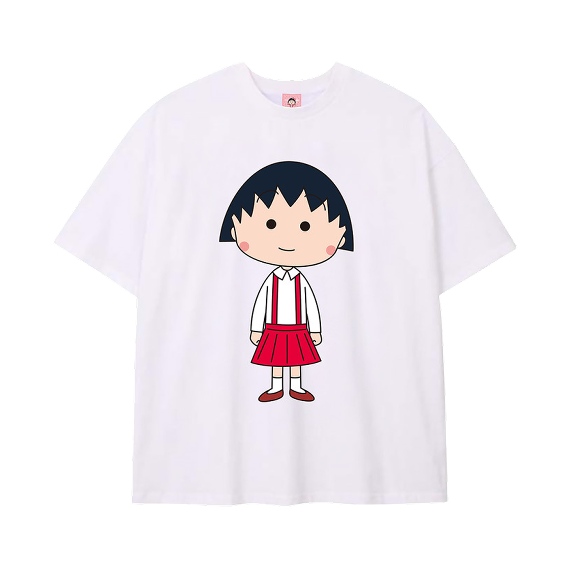 얼렁뚱땅 상점 x 마루코는 아홉살 대왕 마루코 티셔츠 화이트(ULDD x Chibi Maruko-Chan Giant Maruko T-Shirt White)