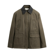 Zara Combined Washed Jacket Earth