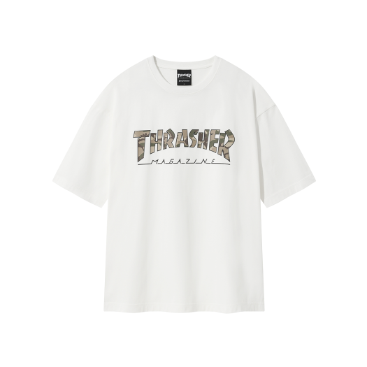 TR2502ST37WH Thrasher Magazine Camo Pattern T-Shirt White