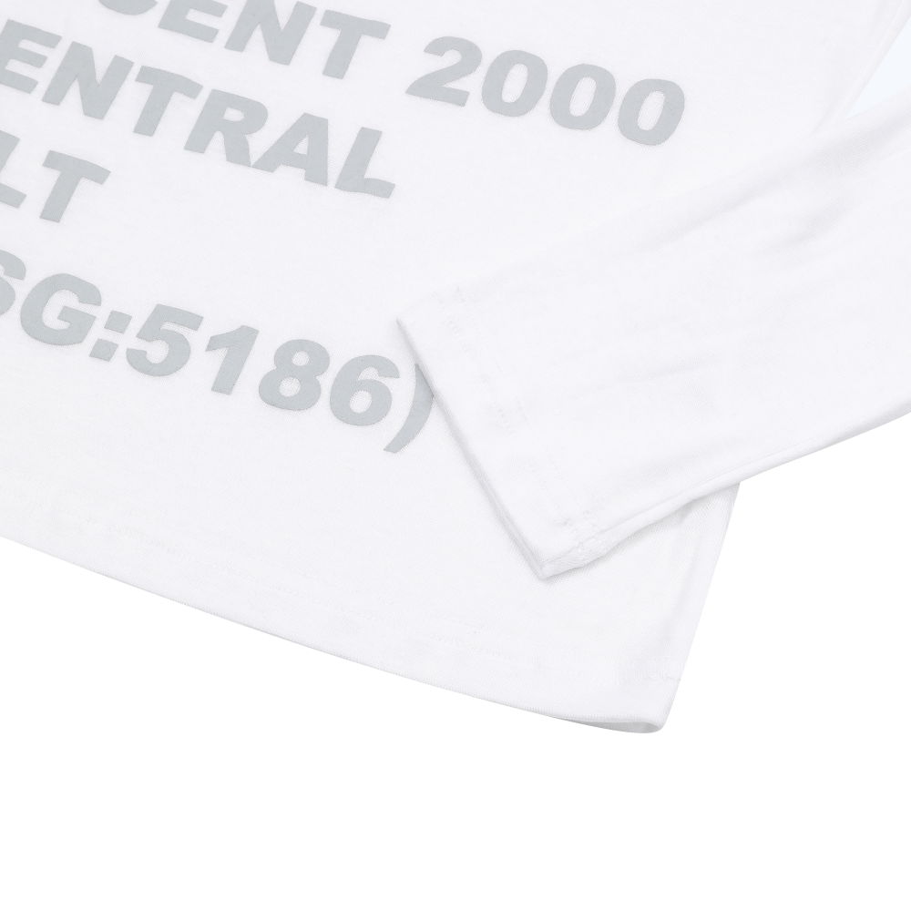 무센트 래트 37 레터링 유넥 롱 슬리브 티 화이트(MUCENT Lat 37 Lettering U-Neck Long Sleeve Tee White) - 4