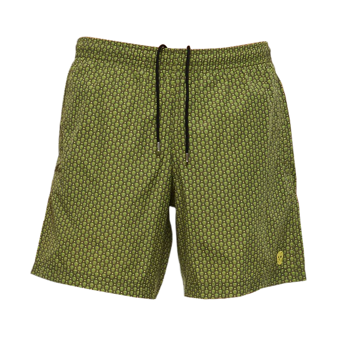 5499804419Q2967 Alexander McQueen Dots Skull Swimshorts Green