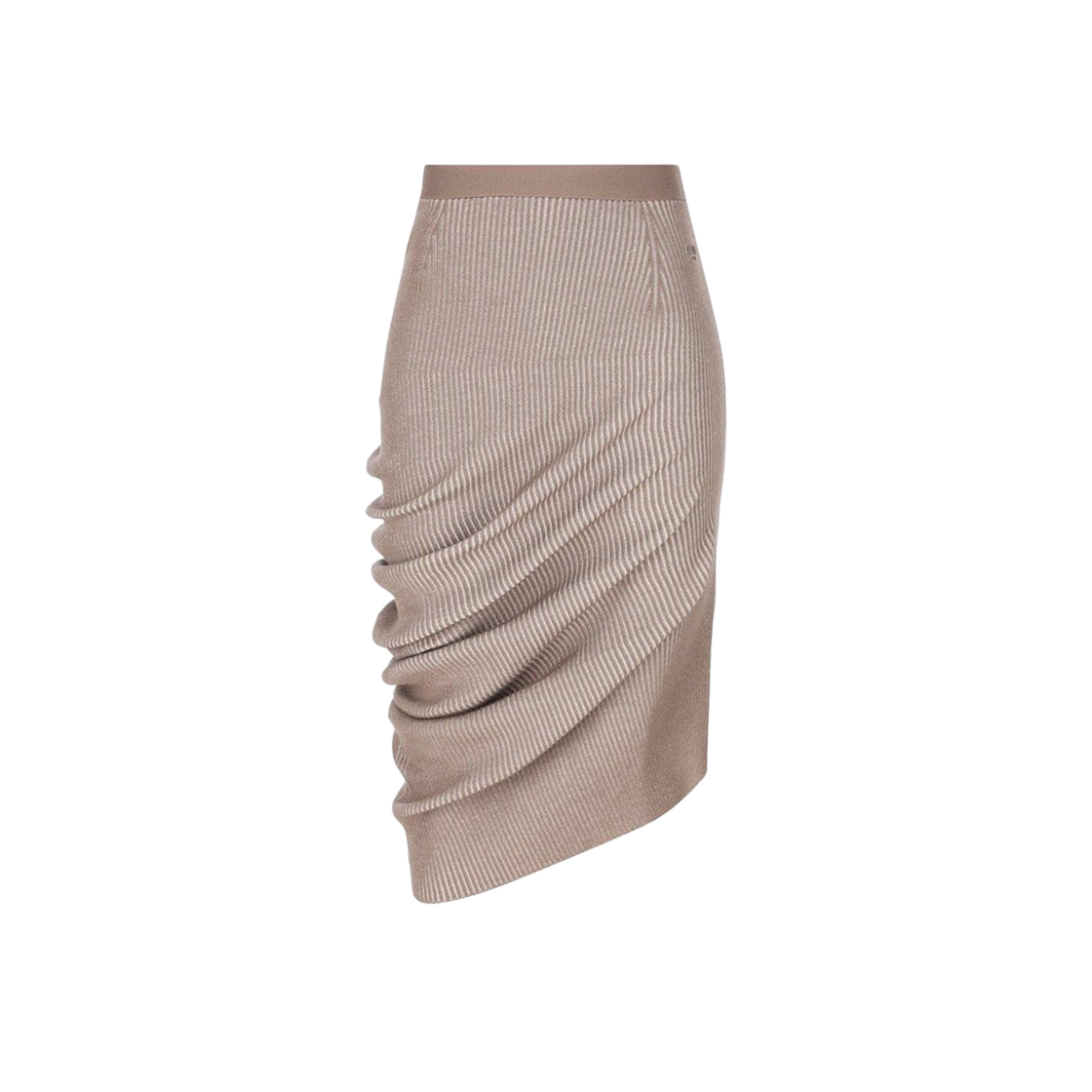 (W) 펜디 울 비스코스 스커트 도브 그레이((W) Fendi Wool and Viscose Skirt Dove Grey)
