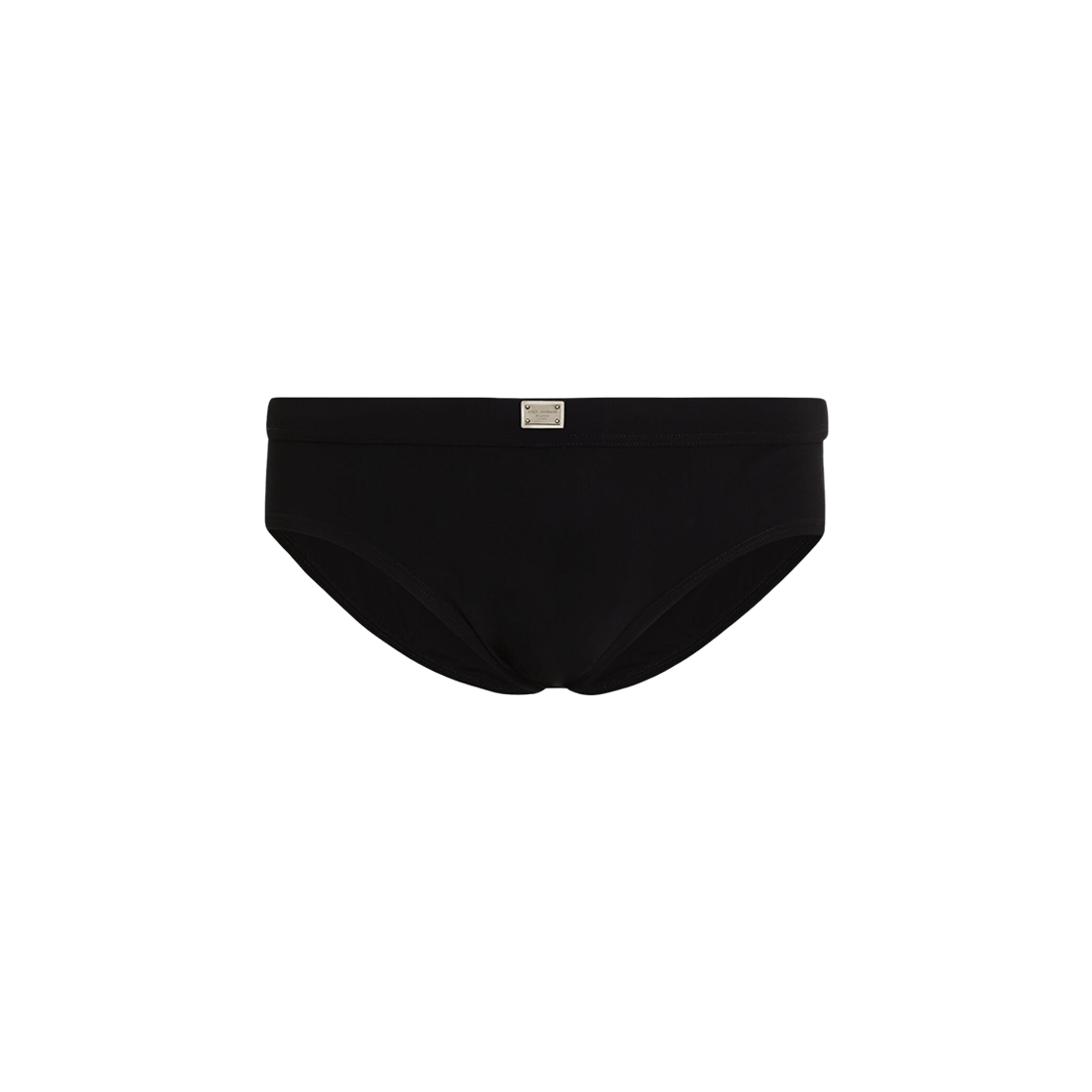 M4A99JONR47N0000 Dolce & Gabbana Swim Briefs with High Cut Leg and Tag Black