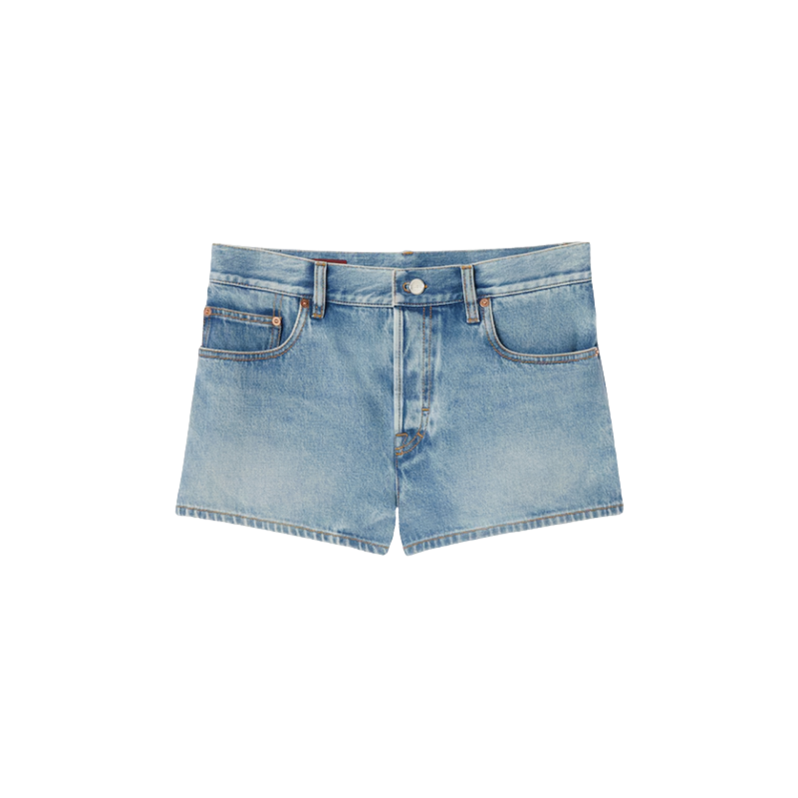 836071-XDC7S-4009 (W) Gucci Stonewashed Denim Shorts Light Blue