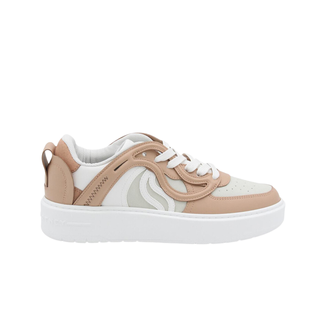 (W) 스텔라 맥카트니 S웨이브 레더 스니커즈 뉴 블러쉬((W) Stella McCartney S-Wave Leather Sneakers New Blush)