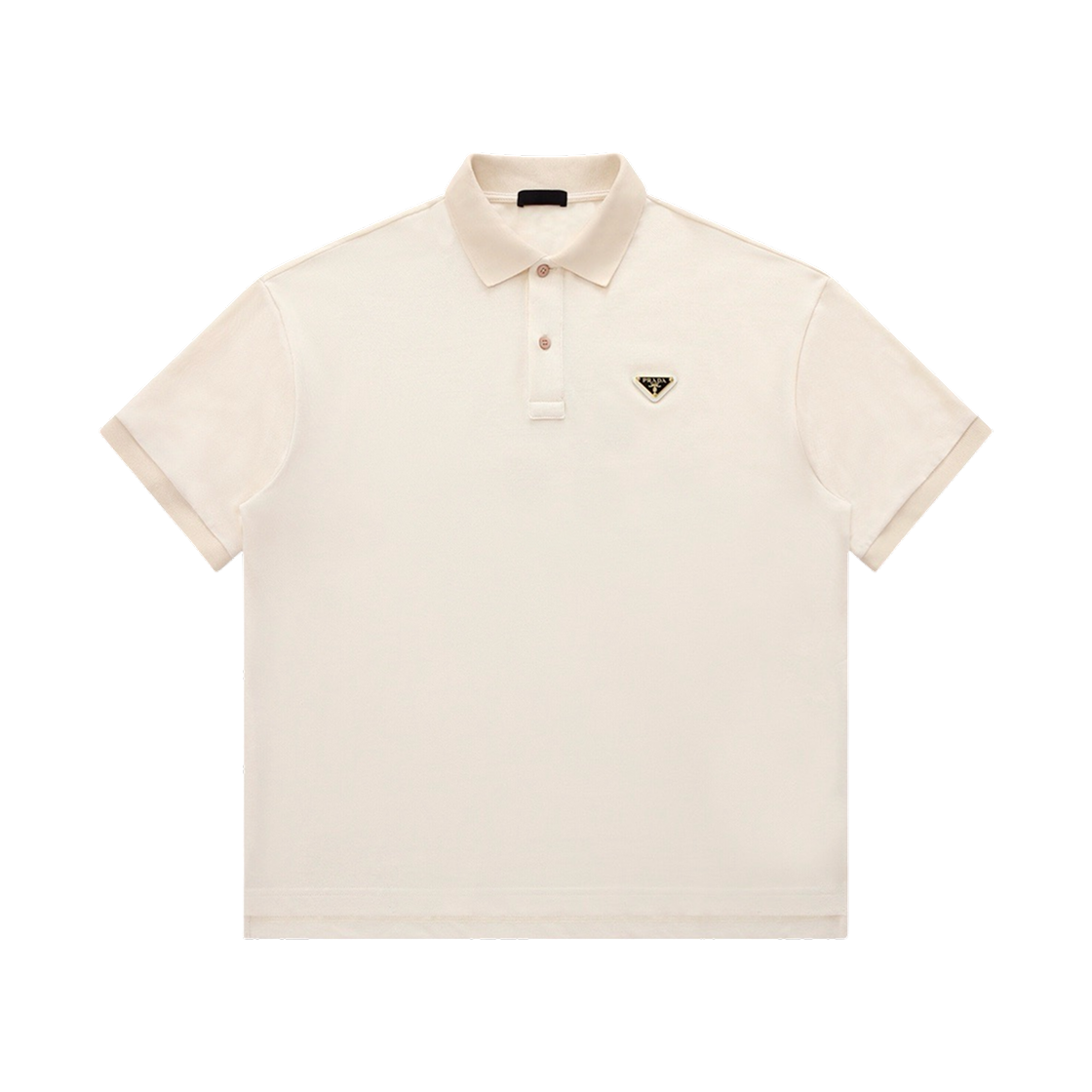프라다 코튼 폴로 셔츠 내츄럴(Prada Cotton Polo Shirt Natural) - 1